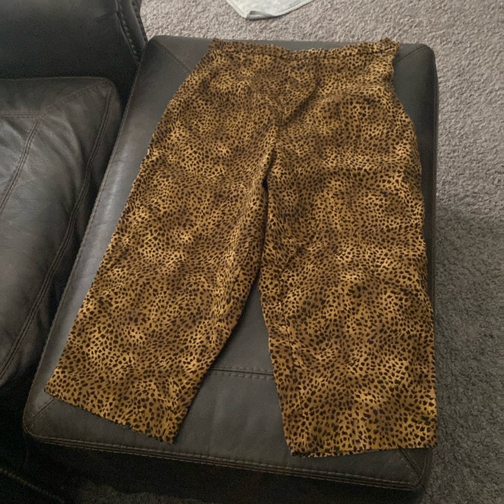 Briggs New York animal print pants with side zip